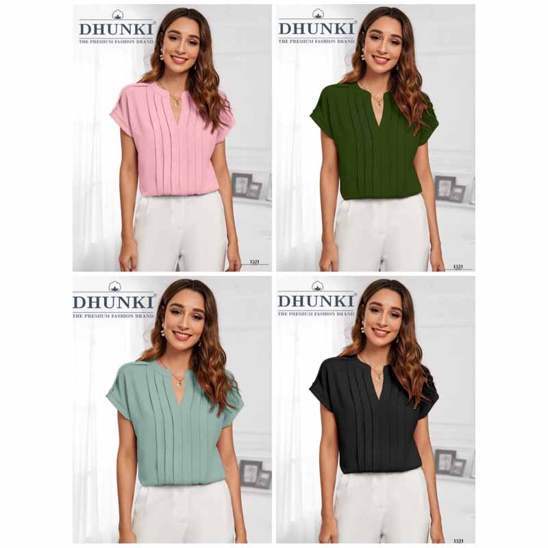 Set-Of-4-Georgette-Top-For-Women-By-Dhunki-Fashion-Pink-Cadet-Blue-Green-Black-Indianstrend.jpg